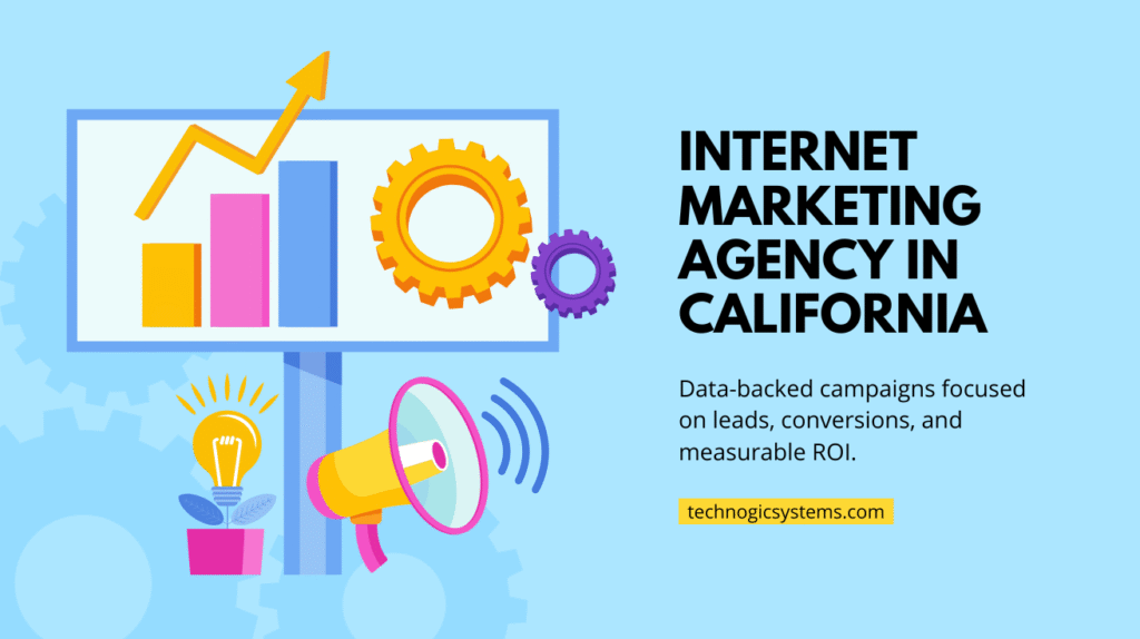 Internet marketing agency in California strategy dashboard showing online marketing growth and performance analytics